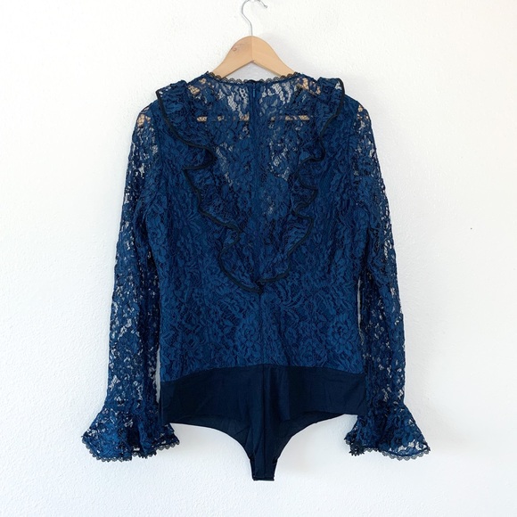 Alexis Navy Pollie Lace Bodysuit - Picture 5 of 9